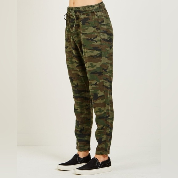 NSF Green Camo Harem Linen Blend Pants 💚 Medium - Picture 3 of 10